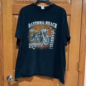 GILDAN 2017 Men's 2XL Daytona Beach Biketoberfest Black Short Sleeve T-Shirt